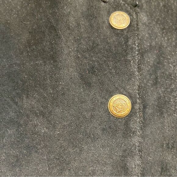 Ladies‎ Quarters Brand Black Suede Snap Button Vest Size Medium - Picture 8 of 14